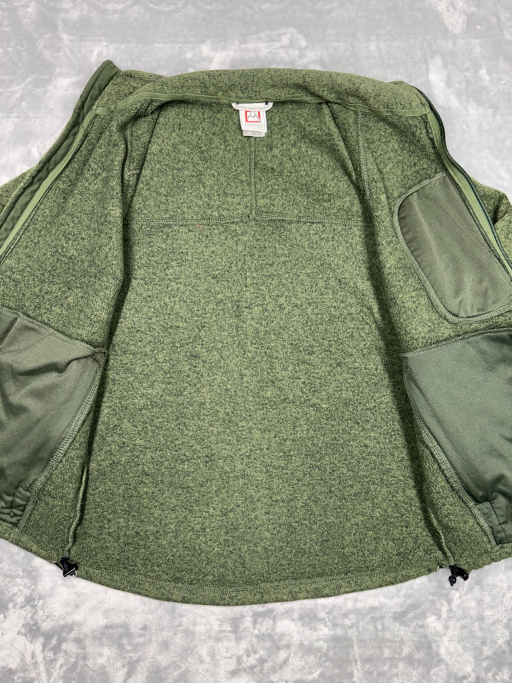 Avalanche Dark Green Zip-Up Sweater - Picture 4 of 10